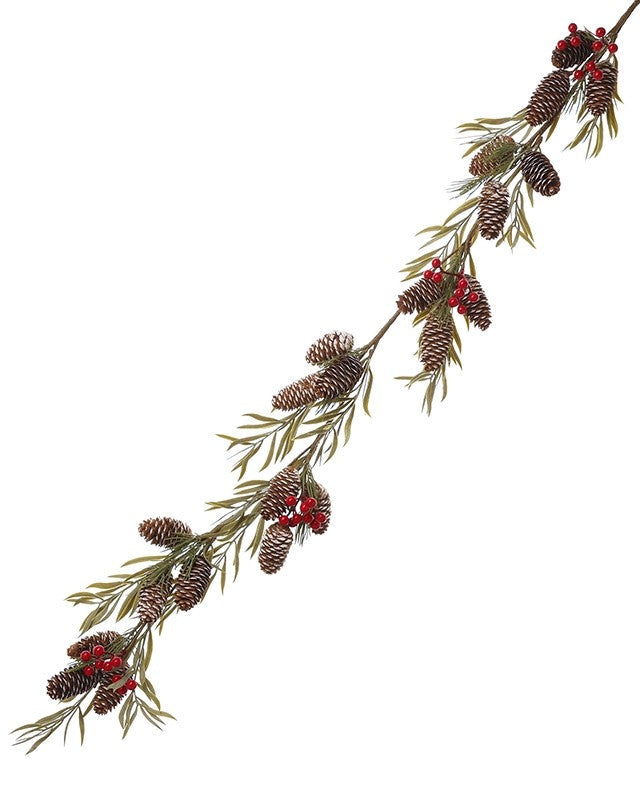 Pinecones Leaves & Berry Garland