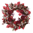 50cm Deep Red Foliage Wreath