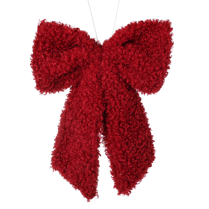 Red Fluffy Bow Hanging