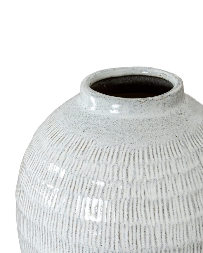 Kemi Olpe White Glazed Vase