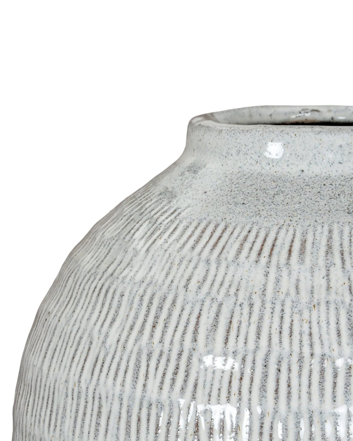 Kemi Olpe White Glazed Vase