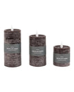LED Battery Light Up Candle Rustic Chocolate Brown (Set of 3) - CandlesCandles - Lulu Loves Home