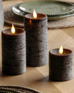 LED Battery Light Up Candle Rustic Chocolate Brown (Set of 3) - CandlesCandles - Lulu Loves Home