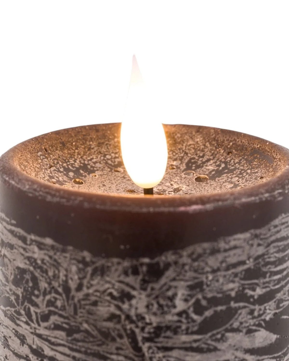 LED Battery Light Up Candle Rustic Chocolate Brown (Set of 3) - CandlesCandles - Lulu Loves Home