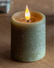 LED Battery Light Up Candle Rustic Olive Green (Set of 3) - CandlesCandles - Lulu Loves Home
