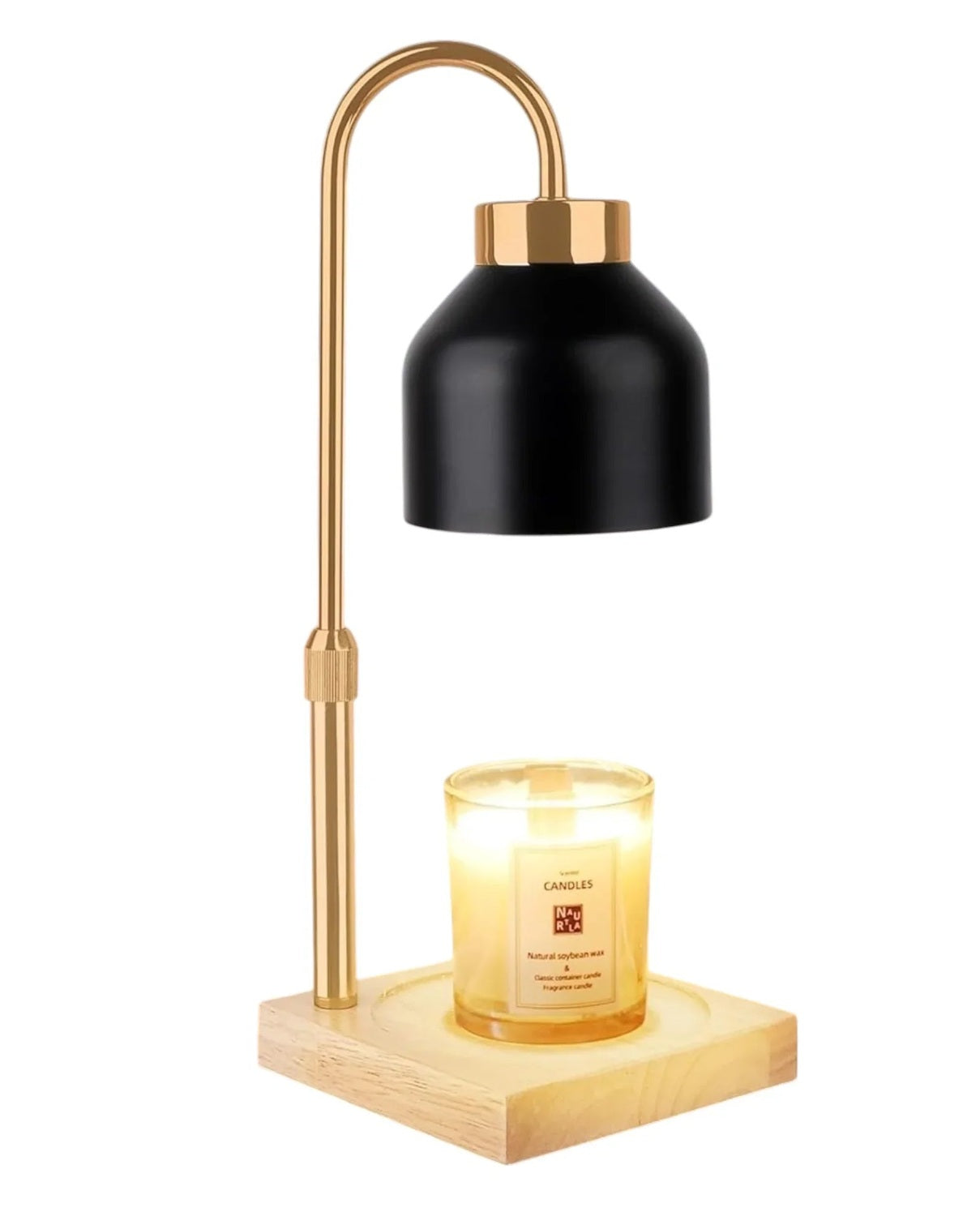 LED Black Candle Warmer Lamp With Shade