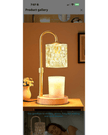 LED Candle Warmer Lamp With Clear Cut Glass Shade