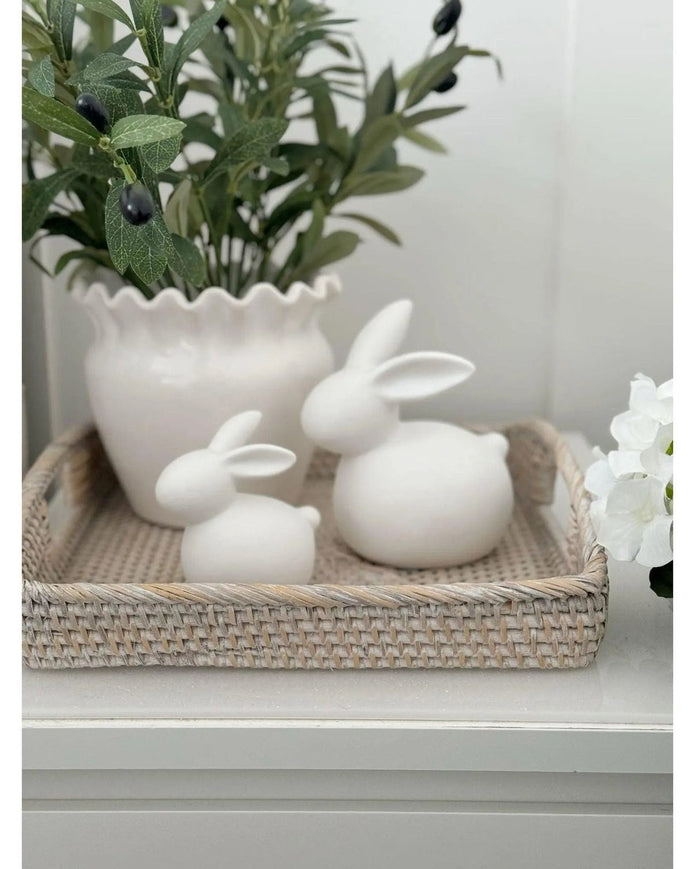 LED Light Up White Ceramic Bunny Rabbit - Lulu Loves Home Lulu Loves Home 