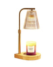 LED White Candle Warmer Lamp With Glass Ribbed Shade - LightingLighting - Lulu Loves Home