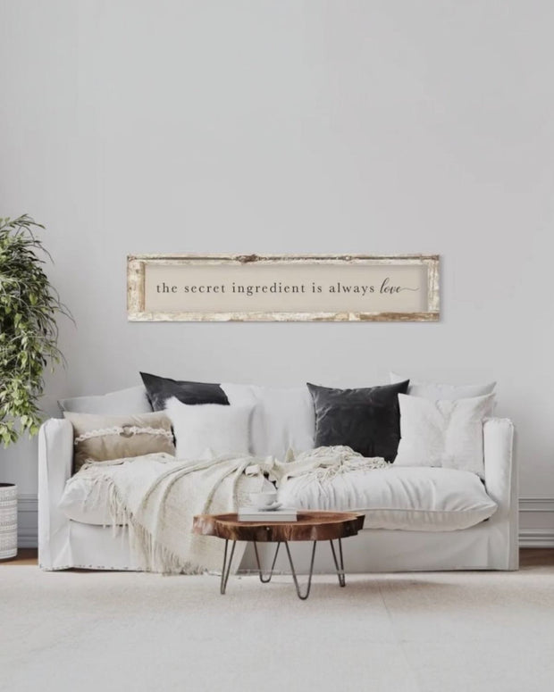 Large Antique Wood Dutch Shutter Framed Canvas Wall Art - The Secret Ingredient- PRE ORDER UP TO SIX WEEK DELIVERY TIME
