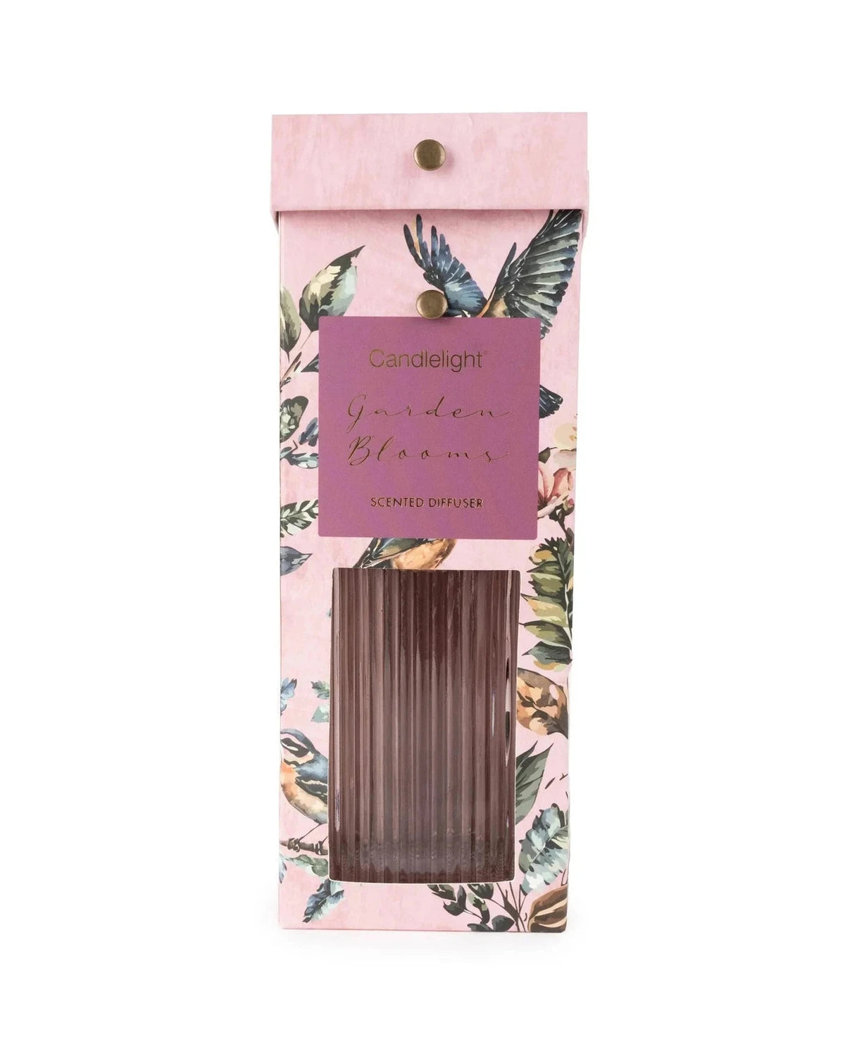 Large Ridged Reed Diffuser - Garden Blooms Plum