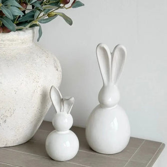 Large White Ceramic Long Earred Bunny Rabbit - Lulu Loves Home Lulu Loves Home 
