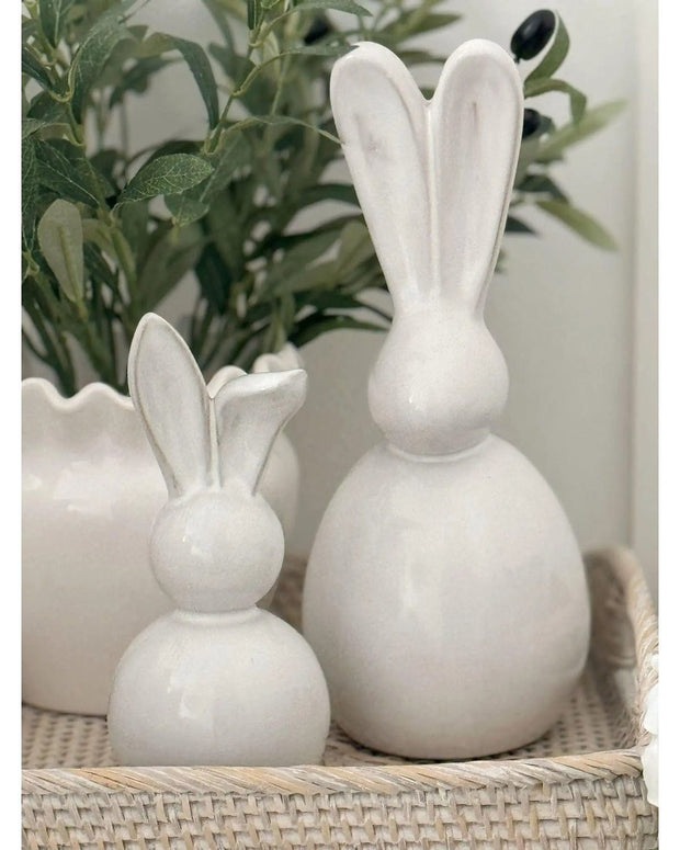 Large White Ceramic Long Earred Bunny Rabbit - Lulu Loves Home Lulu Loves Home 