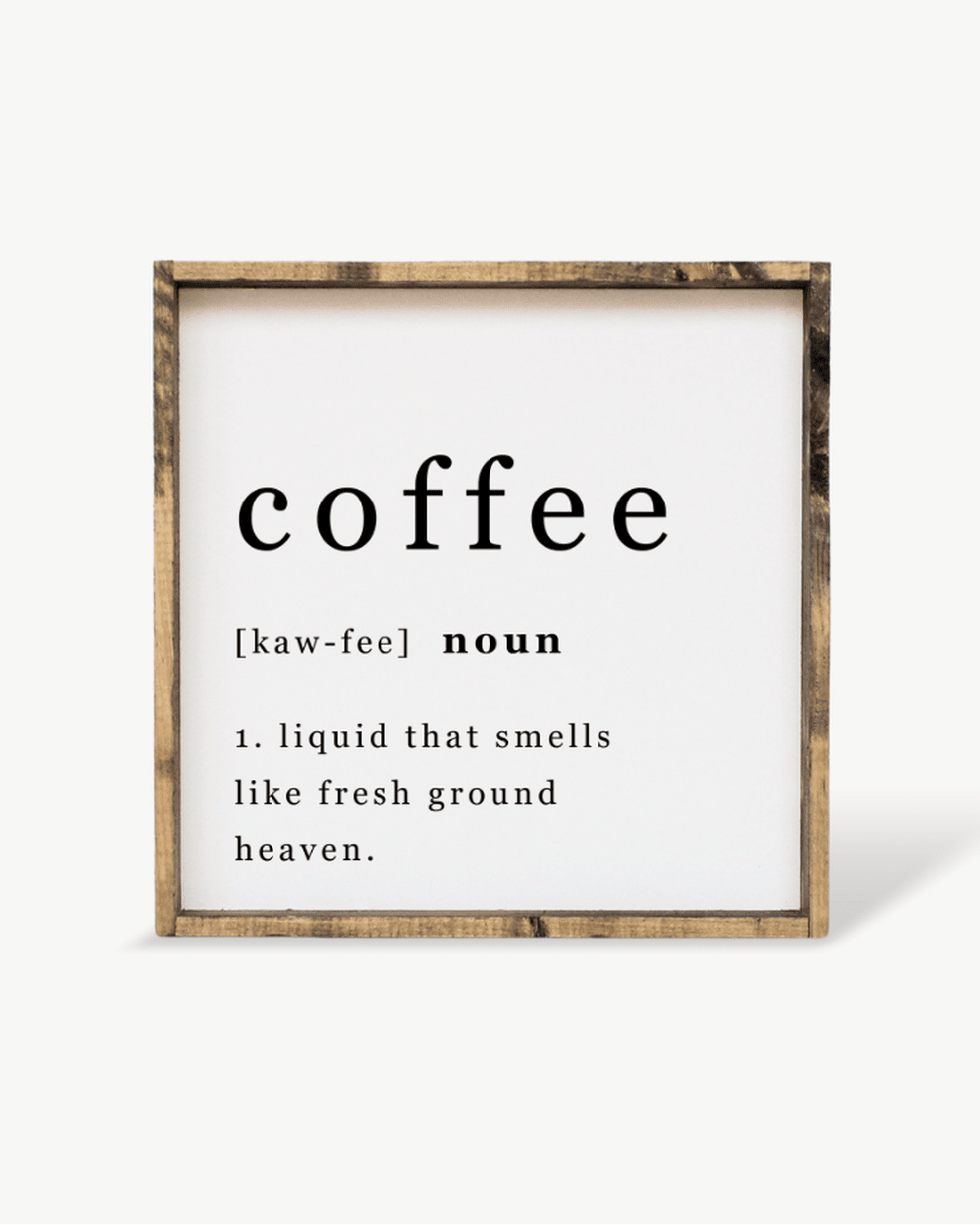 Large White Framed Sign - Coffee - HANDMADE TO ORDER THREE WEEK DELIVERY