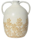 Large White Jug Vase With Floral Pattern