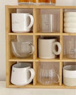 Light Wood Mug Shelf Unit