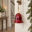 Glossy Red Metal Bell With Cutout Detail Large – styled British country home view