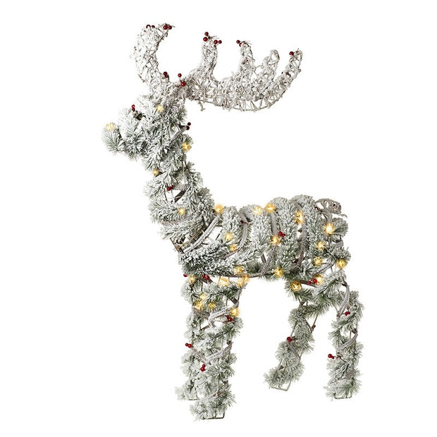 Standing White LED Reindeer