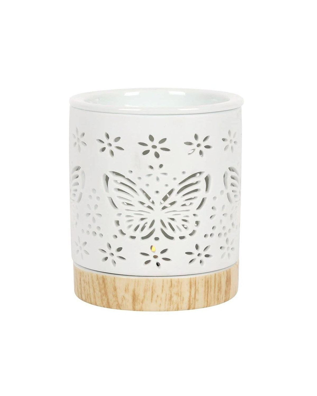 Matte Ceramic Butterfly Oil Burner and Wax Warmer