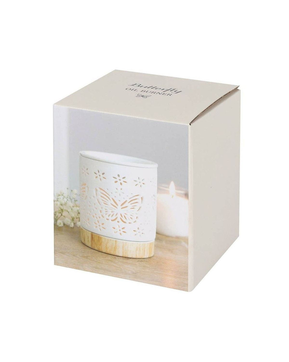 Matte Ceramic Butterfly Oil Burner and Wax Warmer