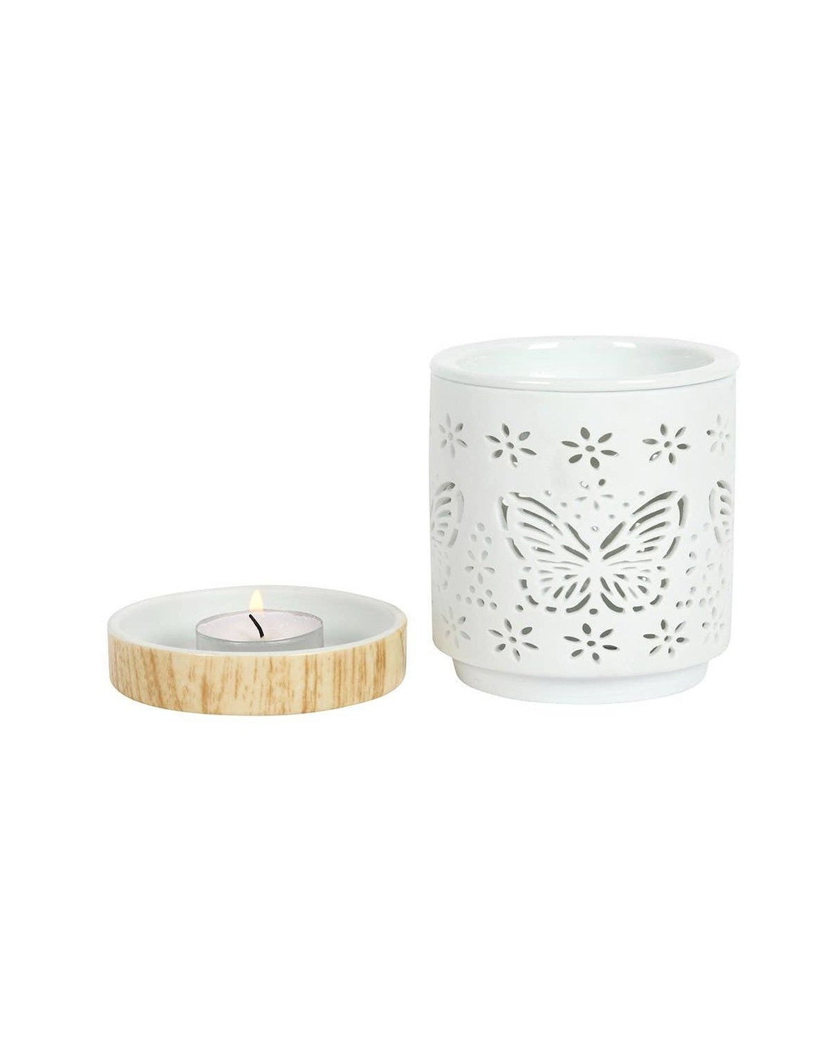Matte Ceramic Butterfly Oil Burner and Wax Warmer