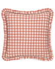 Maude Gingham Reversible Piped Cushion Rose Pink