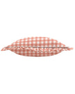 Maude Gingham Reversible Piped Cushion Rose Pink