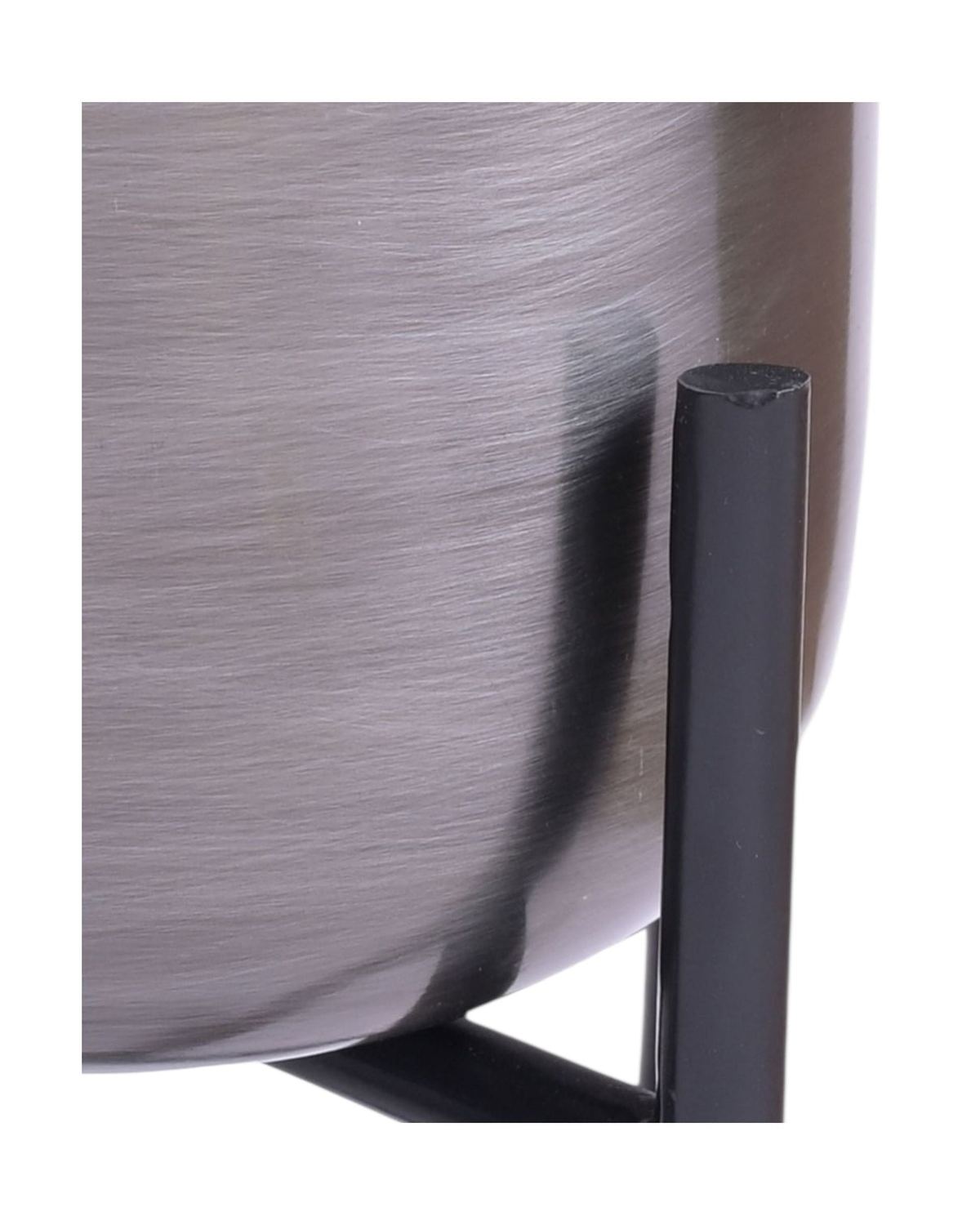 Metal Planters On Stands - Set Of Three