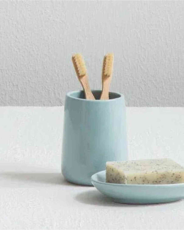 Moon Pale Blue Dolomite Small Vase - Home DecorHome Decor - Lulu Loves Home