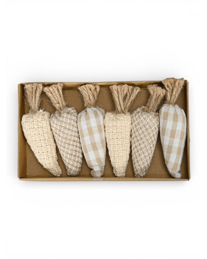 Natural Fabric Carrots - Set of 6