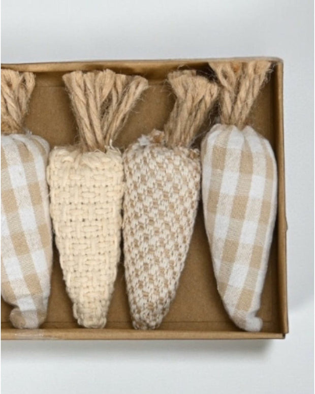 Natural Fabric Carrots - Set of 6