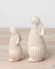 Natural Glazed Ribbed Stargazing Bunny Rabbit - Lulu Loves Home Lulu Loves Home 