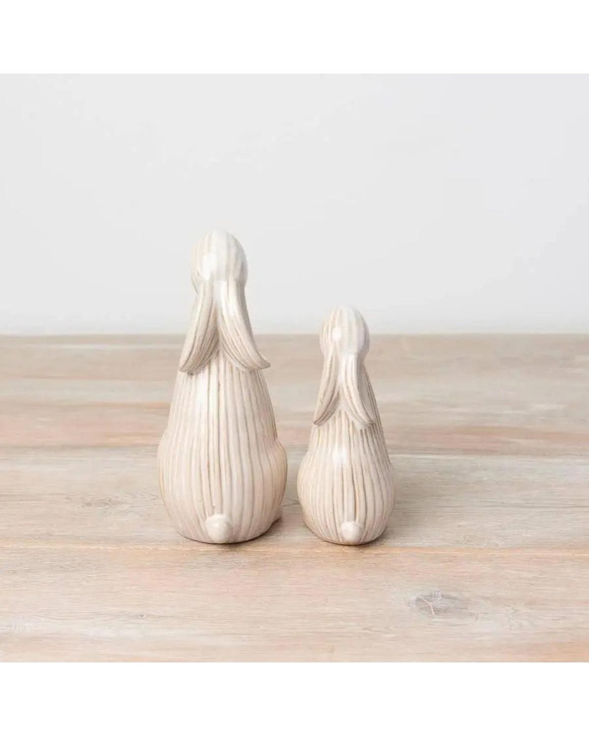 Natural Glazed Ribbed Stargazing Bunny Rabbit - Lulu Loves Home Lulu Loves Home 