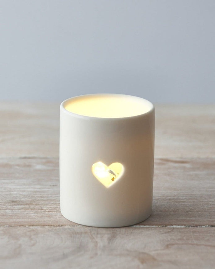 Natural Heart Tealight Candle Holder