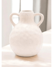 Natural Speckled Cream Ceramic Round Vase With Handles - Home DecorHome Decor - Lulu Loves Home