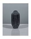 Navy Blue Organic Ribbed Vase