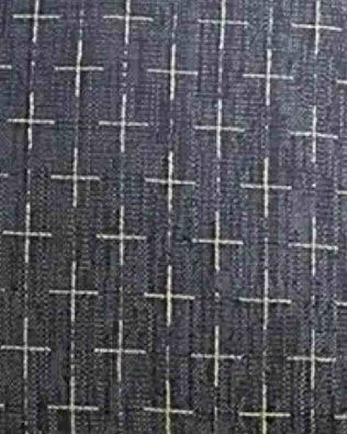 Navy Blue Woven Cross Design Cushion Cover - Soft FurnishingsSoft Furnishings - Lulu Loves Home