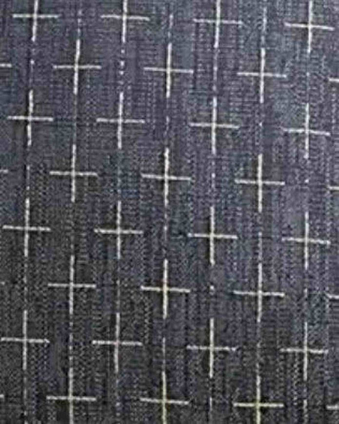 Navy Blue Woven Cross Design Cushion Cover - Soft FurnishingsSoft Furnishings - Lulu Loves Home
