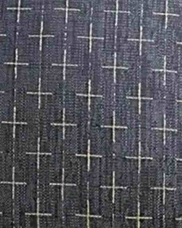 Navy Blue Woven Cross Design Cushion Cover - Soft FurnishingsSoft Furnishings - Lulu Loves Home