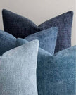 Navy Blue Woven Design Cushion Cover