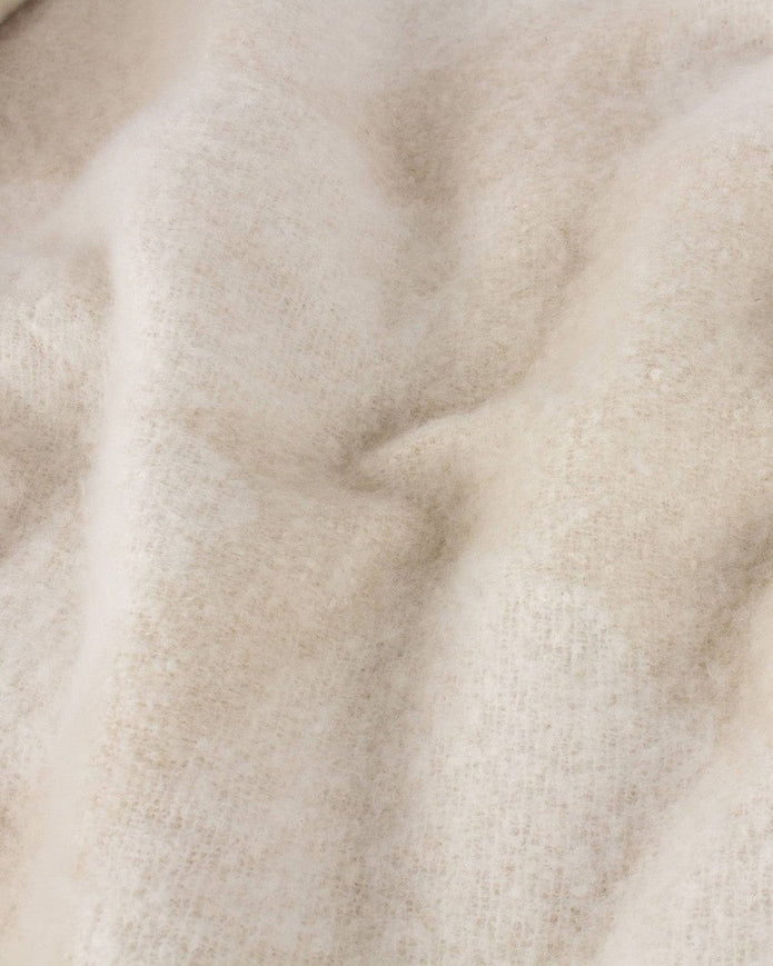 Neutral Cream Beige Fluffy Throw Blanket