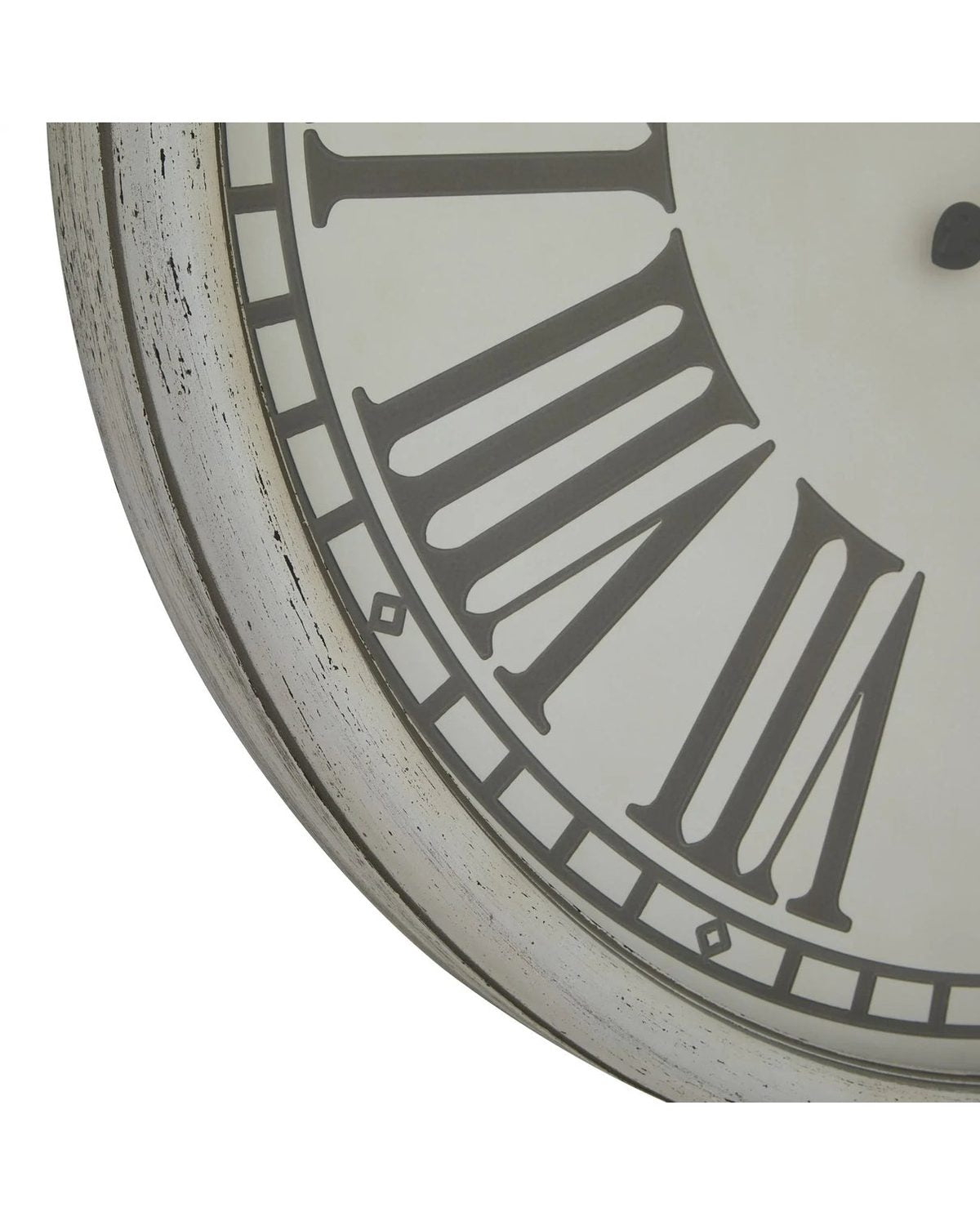 Neutral Embossed Large Round Glass Wall Clock PRE ORDER FOUR WEEK DELIVERY - Furniture And MirrorsFurniture And Mirrors - Lulu Loves Home