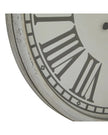 Neutral Embossed Large Round Glass Wall Clock PRE ORDER FOUR WEEK DELIVERY - Furniture And MirrorsFurniture And Mirrors - Lulu Loves Home