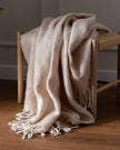 Neutral Peach Beige Fluffy Throw Blanket