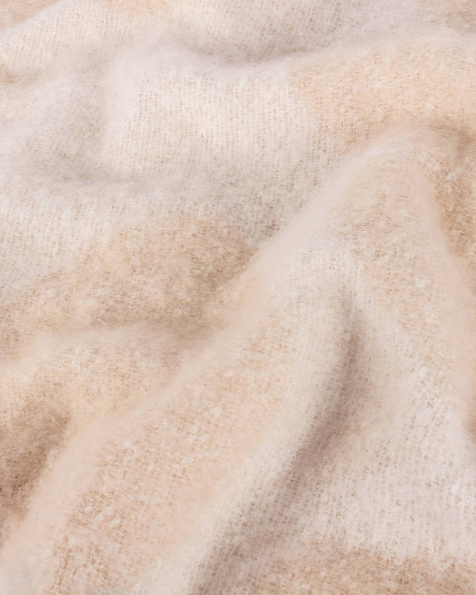 Neutral Peach Beige Fluffy Throw Blanket