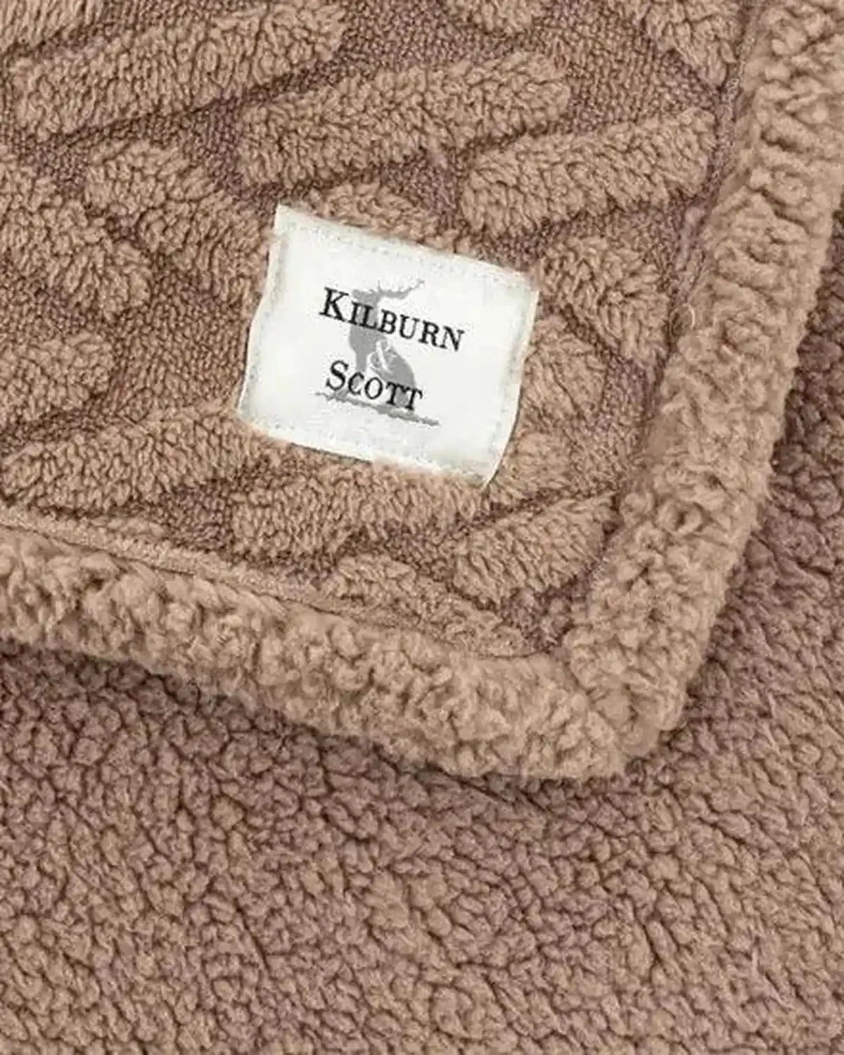 Neutral Taupe Brown Herringbone Sherpa Blanket Throw - Soft FurnishingsSoft Furnishings - Lulu Loves Home