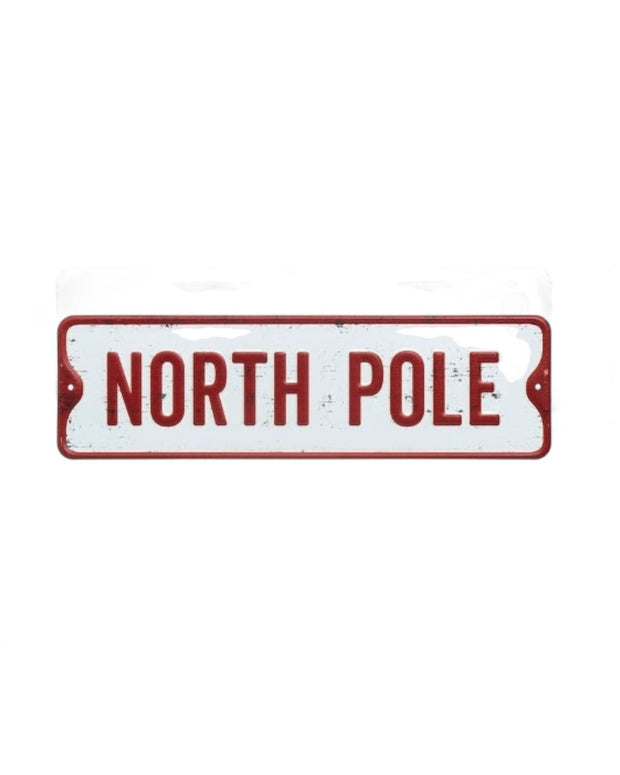 North Pole Metal Sign