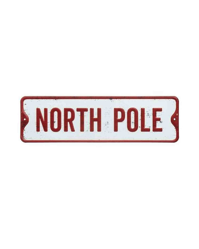 North Pole Metal Sign
