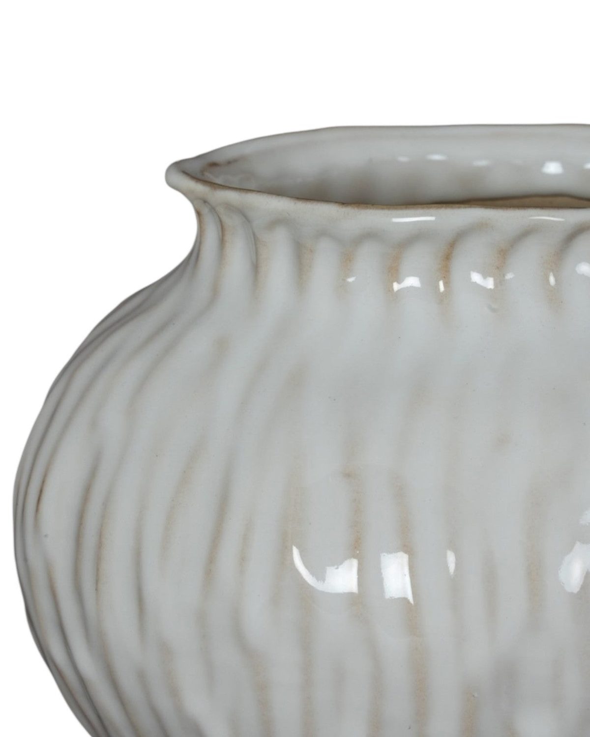 Numa Round Glazed Vase