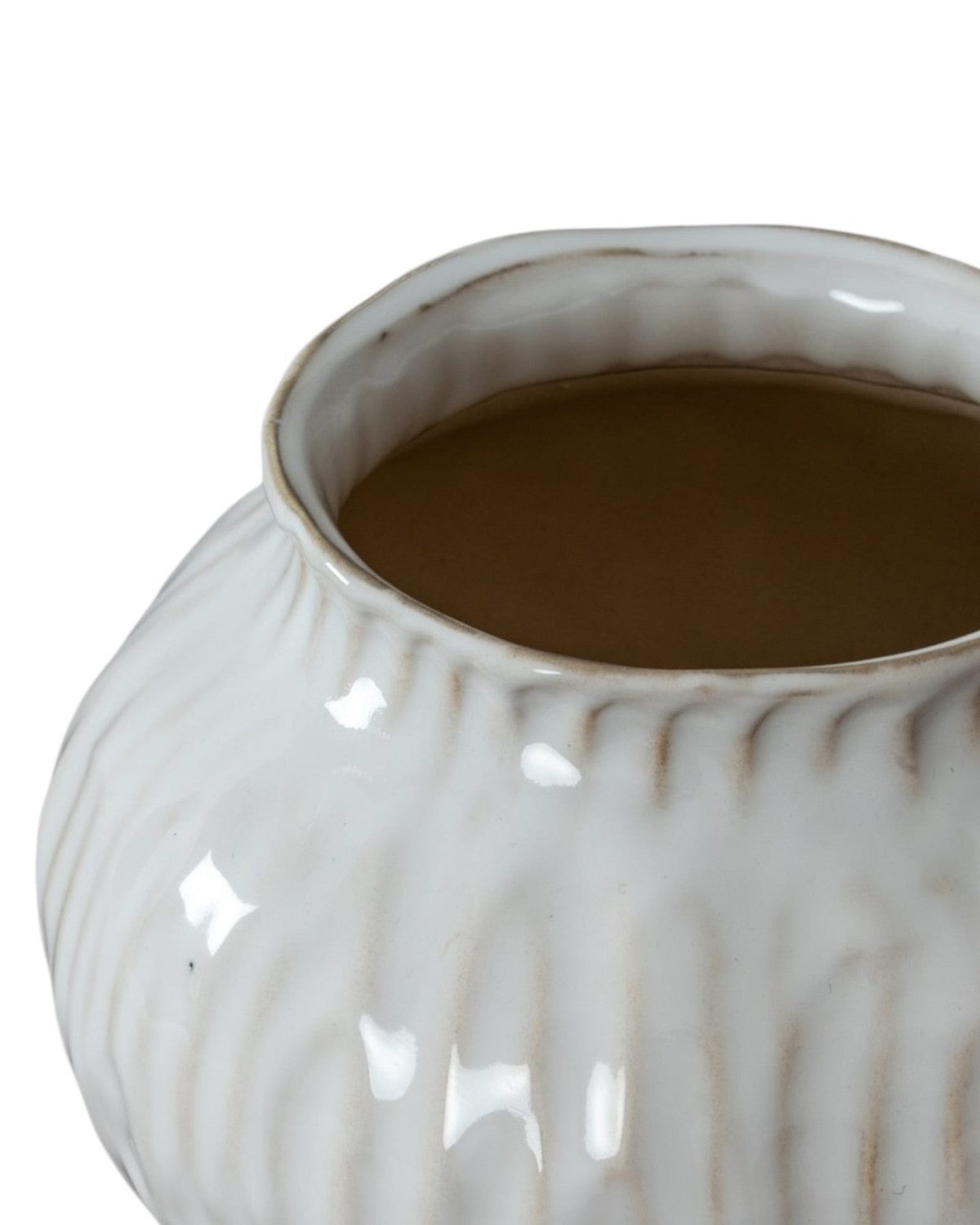 Numa Round Glazed Vase